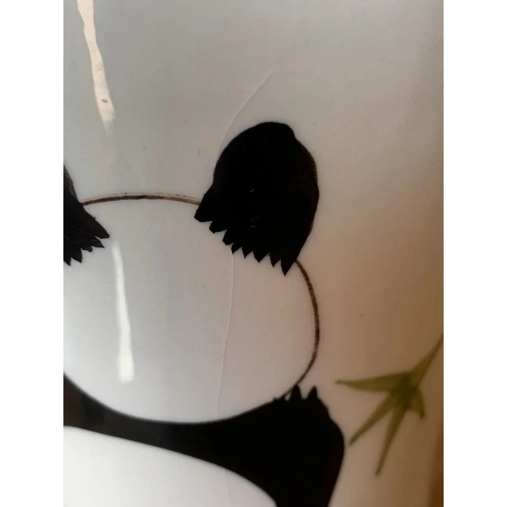 Panda Mug Stoneware Pier 1 Imports Hand Painted - Deadstock Rare